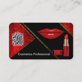 Profesional de cosméticos | Red-Black | Tarjeta de