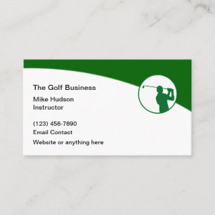 Profesional del golf Tarjetas de Negocio modernas