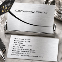 Profesional metálico plateado contemporáneo