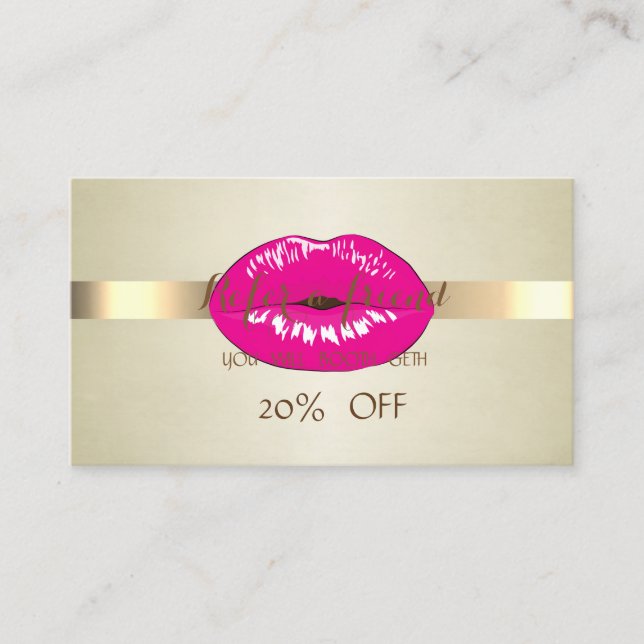 Profesional moderno,Tarjeta de remisión de labios (Anverso)