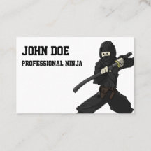Profesional Ninja tarjeta de presentación
