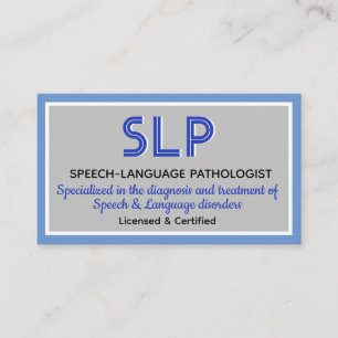 ¡Profesional! Tarjetas de visita personalizado SLP