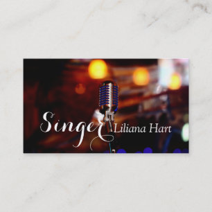 Profesional vocalista, cantante, tarjeta de presen