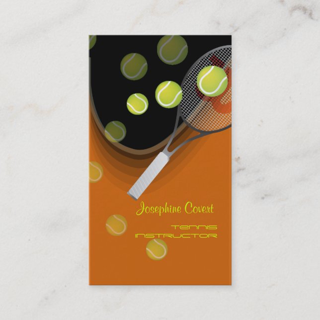 Profesionales del tenis, tarjetas de visita de ins (Anverso)