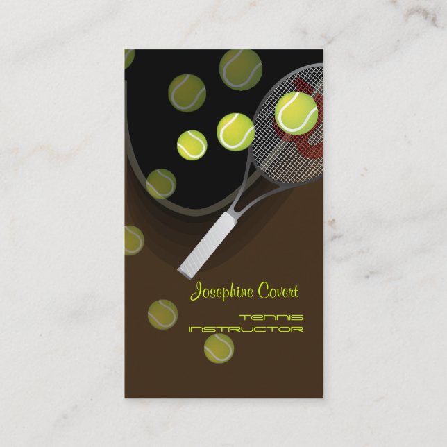 Profesionales del tenis, tarjetas de visita de ins (Anverso)