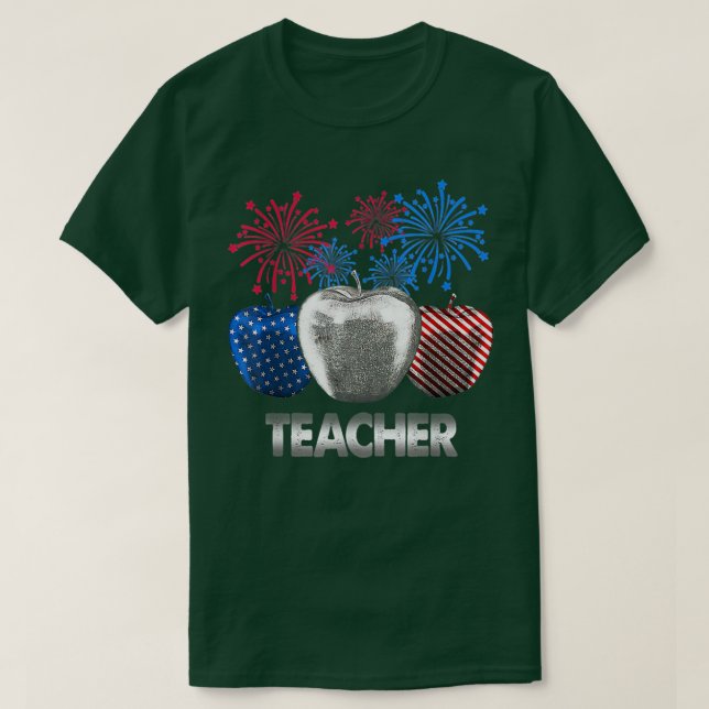 Profesor Apple Firework camiseta de bandera estado (Diseño del anverso)