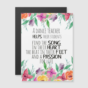 Profesor de baile decor Regalo de Agradecimiento E