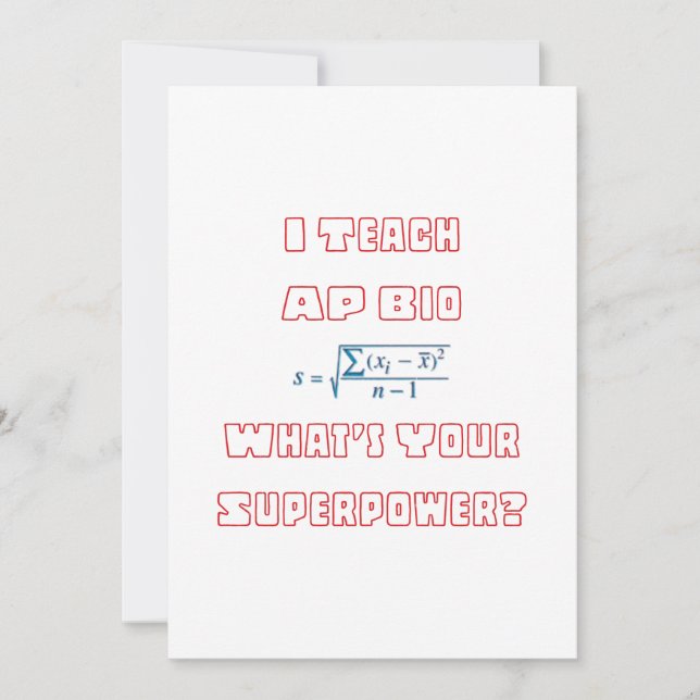 Profesor de Biología AP Bio Superpoder (Anverso)