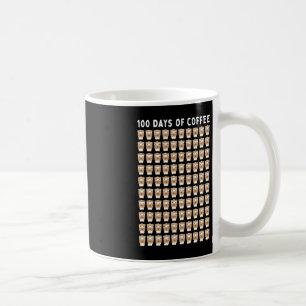 Profesor de café 100 tazas de café 100 días de esc