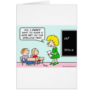profesor de escuela de la prueba del deletreo de