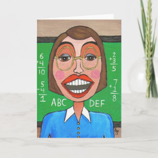 Profesor de escuela elemental - tarjeta de