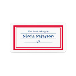 profesor de etiquetas de libro retro