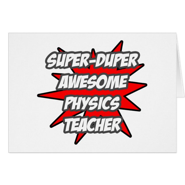 Profesor de Física Super Duper Awesome (Anverso (Horizontal))