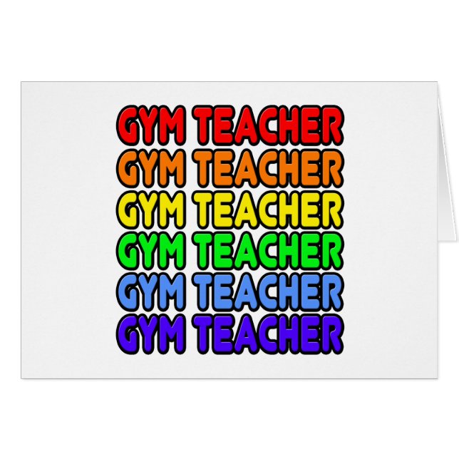 Profesor de gimnasia arcoiris (Anverso (Horizontal))