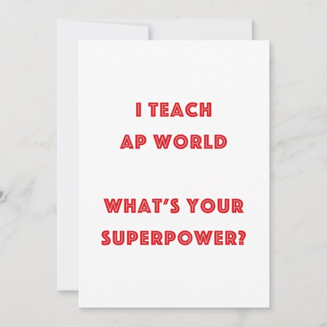 Profesor de Historia Mundial AP Superpoder (Anverso)