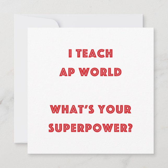 Profesor de Historia Mundial AP Superpoder (Anverso)