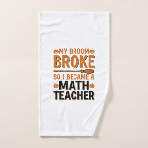 Profesor de Matemáticas Divertido Diseño de Escoba