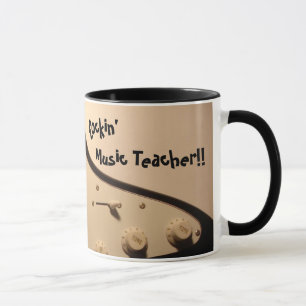¡Profesor de música de Rockin!! Taza de la