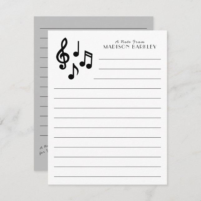 Profesor de Música Nota Musical (Anverso / Reverso)