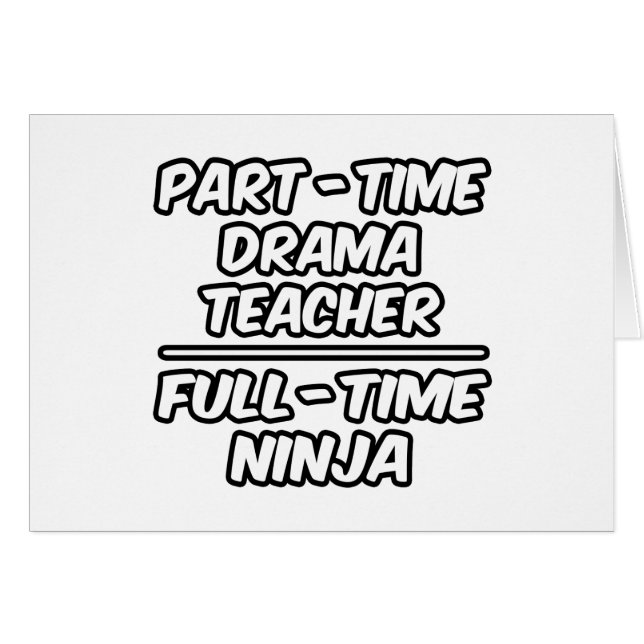 Profesor de teatro a tiempo parcial... Ninja a tie (Anverso (Horizontal))