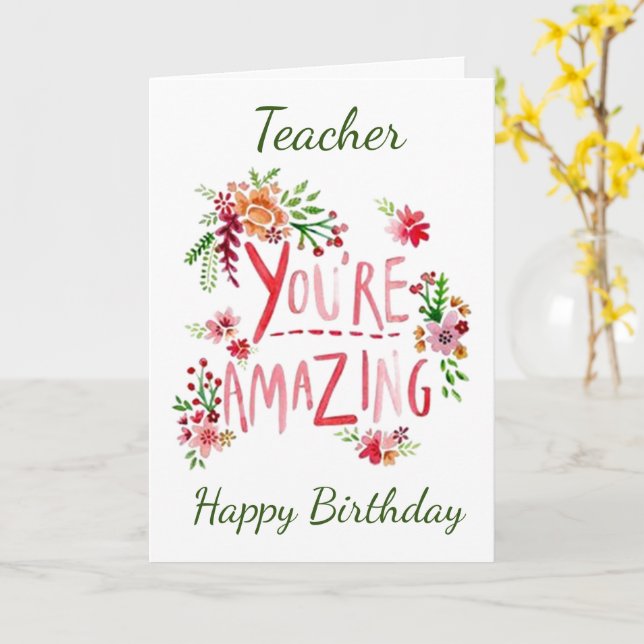 **PROFESOR** EN TU TARJETA DE CUMPLEAÑOS (flor amarilla)