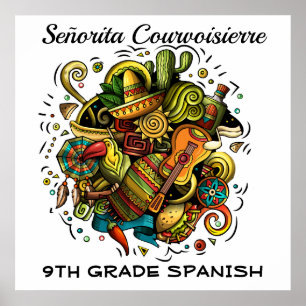 Profesor español o Poster de arte español