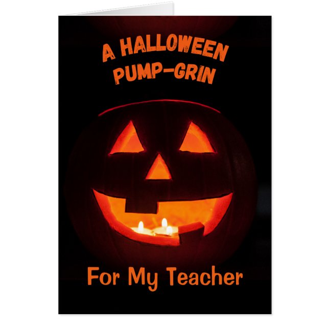 Profesor Halloween Cute Jack o' Lantern (Frente)
