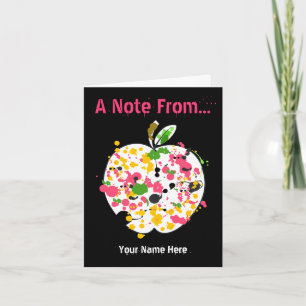 Profesor Notecard - pinte la salpicadura Apple