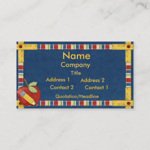 Profesor que aprende la tarjeta de visita