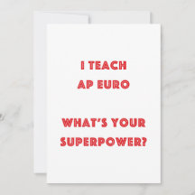 Profesor Superpoderoso de Historia de AP Euro