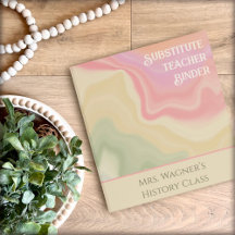 Profesor sustituto Bonito Pastel Personalizado mod