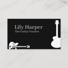 Profesora de guitarra de tarjetas de presentación