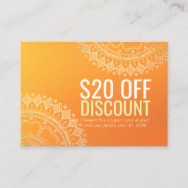 Profesora de Yoga Oro Mandala descuento Lealtad