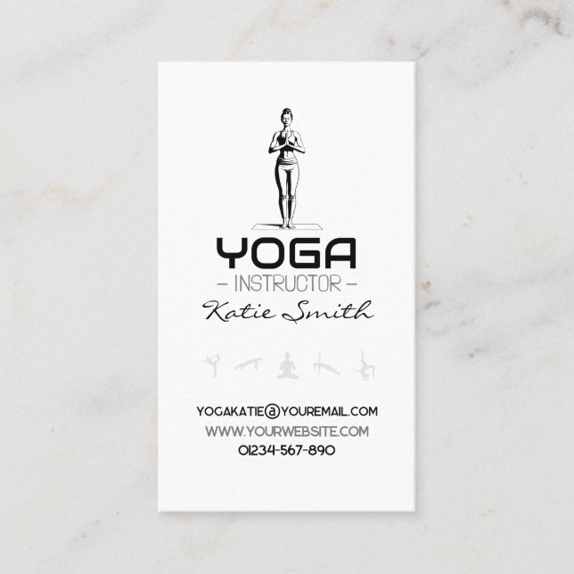 Profesora de yoga / Tarjeta de presentación de ins (Anverso)