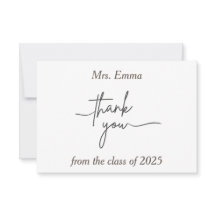 Profesora escolar gracias tarjeta de regalo de bie