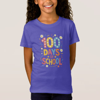 Profesora feliz 100° día de camiseta escolar