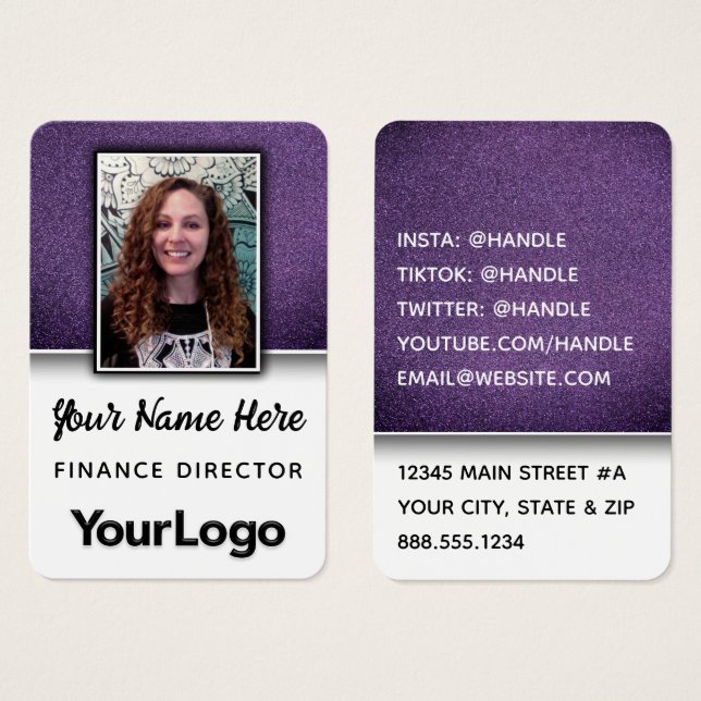 Profesora Purpurina Profesional Profesora de Prees (Anverso y reverso)