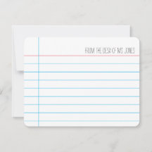 Profesora - Tarjetas de notas (Personalizar)