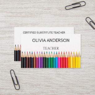 Profesora   Tarjetas de visita blanca Tutor