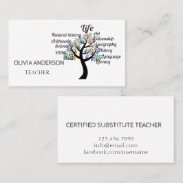 Profesora | Tarjetas de visita blanca Tutor