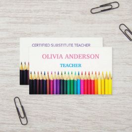 Profesora | Tarjetas de visita blanca Tutor