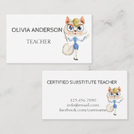 Profesora | Tarjetas de visita blanca Tutor