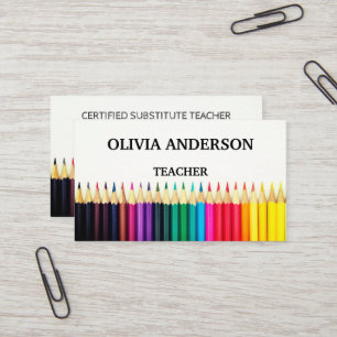 Profesora   Tarjetas de visita blanca Tutor