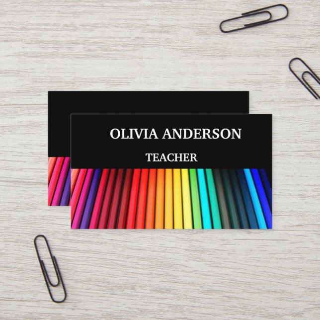 Profesora | Tarjetas de visita de tutor (Anverso/Reverso In Situ)
