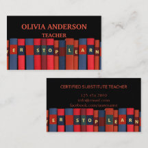 Profesora | Tarjetas de visita de tutor