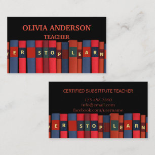 Profesora   Tarjetas de visita de tutor