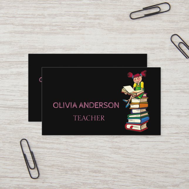 Profesora | Tarjetas de visita de tutor (Anverso/Reverso In Situ)