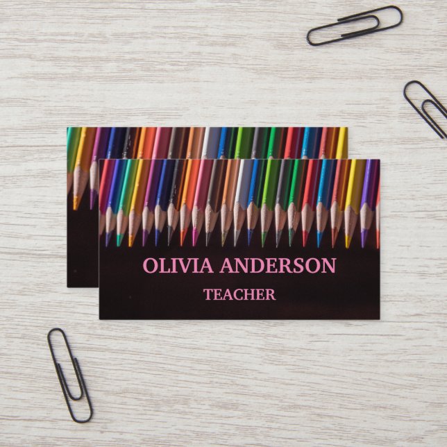 Profesora | Tarjetas de visita de tutor (Anverso/Reverso In Situ)