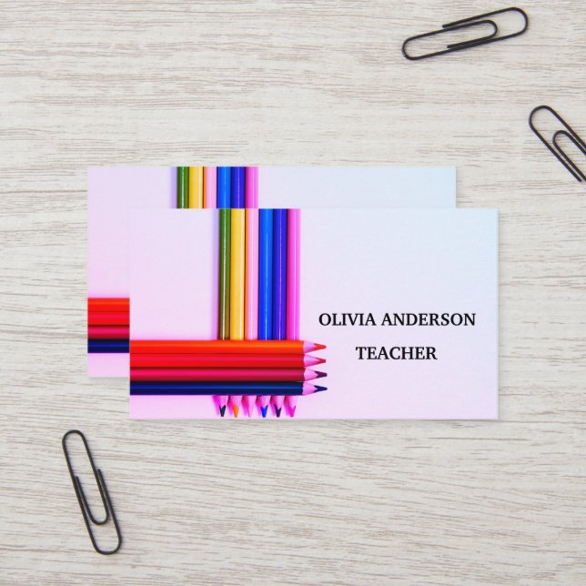 Profesora | Tarjetas de visita de tutor (Anverso/Reverso In Situ)