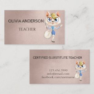 Profesora Tarjetas de visita para rosas dorados